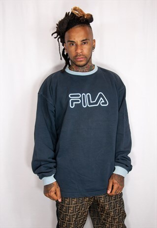 FILA BLUE VINTAGE SWEATSHIRT