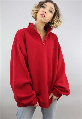 VINTAGE RETRO CHAPS RALPH LAUREN 1/4 ZIP SWEATER SWEATSHIRT
