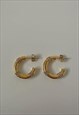 ALCHEMY. GOLD CRYSTAL HOOP EARRINGS
