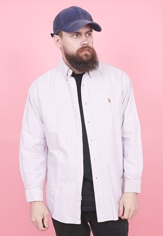 VINTAGE RALPH LAUREN STRIPED SHIRT /R8124
