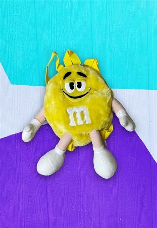Vintage Y2K Yellow M&Ms Rucksack