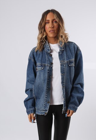 DENIM JACKET OVERSIZED FITTED UK 16 - 18 (6BX)