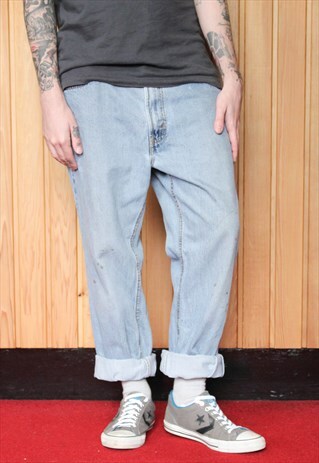 VINTAGE BLUE LEVI'S 512 PAINT JEANS