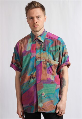 VINTAGE CHRISTIAN DIOR ABSTRACT SHIRT