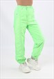 VINTAGE 80'S SKI SNOWBOARDING PANT MC KEE'S NEON XS 8 (K1U)