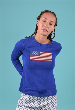 VINTAGE RALPH LAUREN ELECTRIC BLUE JUMPER