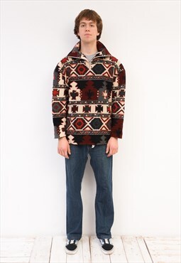 Men's M Vintage Fleece Jacket Jumper Sweater Sweatshirt Wool
