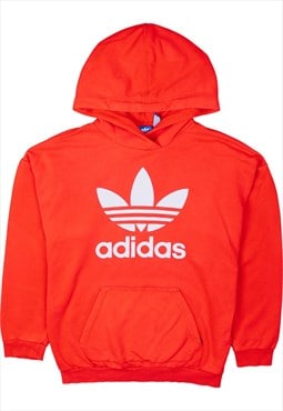 Adidas 90's Spellout Pullover Hoodie Medium Red
