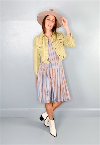 OLIVE CROPPED 1960S JACKET