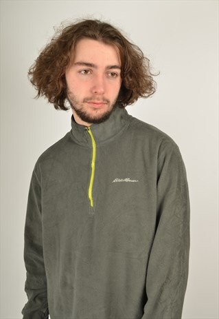VINTAGE EDDIE BAUER 1/4 ZIP SWEATSHIRT IN GREY