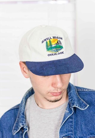 VINTAGE JEWELL MASON CAP HAT LOGO 90S ONE SIZE 3.1
