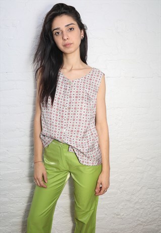 VINTAGE SLEEVELESS PRINTED SHIRT