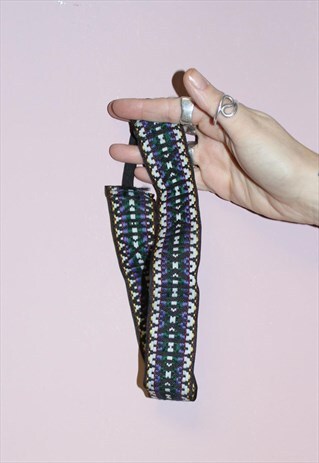 MULTI-COLOURED AZTEC HEADBAND WOVEN BOHO FESTIVAL STYLE