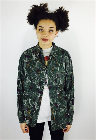 90S VINTAGE ABSTRACT PRINTED SHIRT