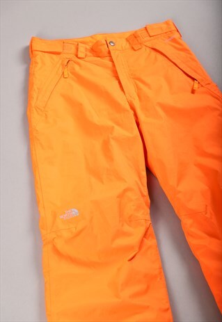 Vintage The North Face Ski Trousers Orange Salopettes Small