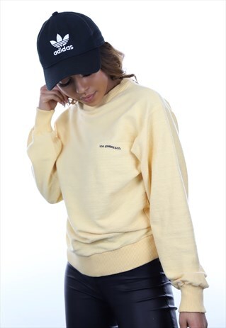 VINTAGE LEVIS LIGHTWEIGHT KNITTED SWEATSHIRT YELLOW