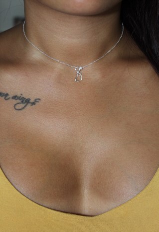 "LOVE" CHOKER 925 STERLING SILVER WITH HEART