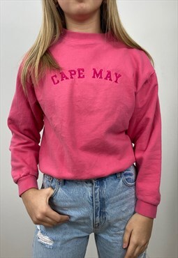 Vintage American college 'Cape May' pink sweatshirt