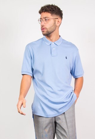 RALPH LAUREN POLO T-SHIRT SHIRT PALE BLUE