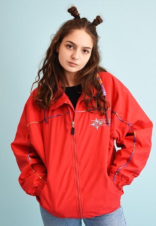90'S RETRO ATHLEISURE PUFFER BOMBER SHELL JACKET