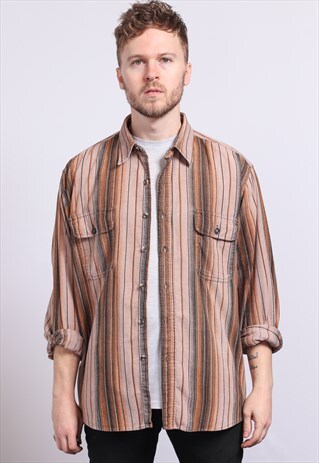 VINTAGE CORDUROY STRIPED SHIRT