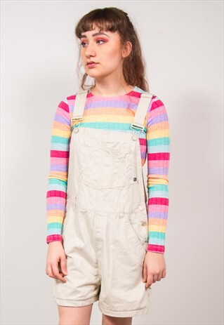 VINTAGE DENIM DUNGAREES SHORTS
