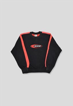 Vintage 90s Nike Embroidered Logo Sweatshirt in Black