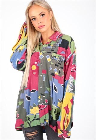 VINTAGE UNBRANDED PATTERN SHIRT S243