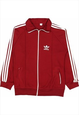 Adidas 90's Retro Track Jacket Zip Up Sweatshirt Large Burgu
