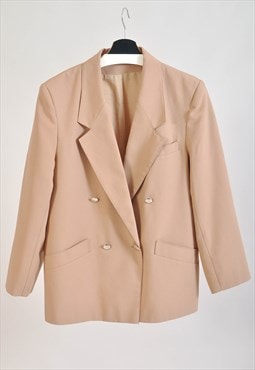 Vintage 80s double breasted jacket in beige