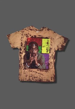 vintage bleached large 90s poetic justice tupac tshirt 