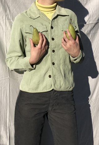 PASTEL GREEN CORDUROY JACKET