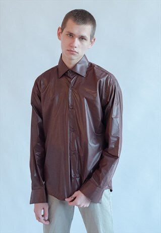 VINTAGE 90S GRUNGE SHINY METALLIC PARTY SHIRT