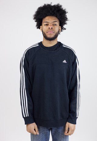 VINTAGE ADIDAS BLACK SWEATSHIRT