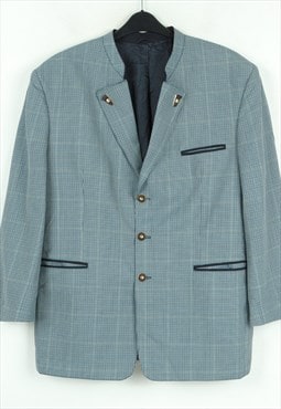 ALPEN MODEN Trachten Wool Blazer Suit L Check Sport Coat