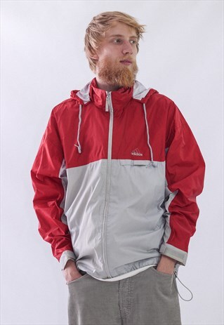 VINTAGE MENS ADIDAS LOGO WINDBREAKER WATERPROOF JACKET
