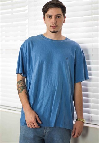 VINTAGE POLO RALPH LAUREN T-SHIRT LOGO 90S XL 7.4