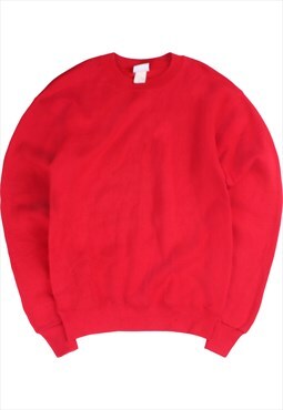 Vintage  Lee Sweatshirt Plain Heavyweight Crewneck Red Small