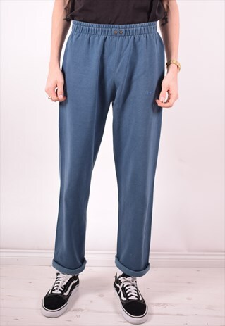 CHAMPION MENS VINTAGE TRACKSUIT TROUSERS W32 L30 BLUE 90S