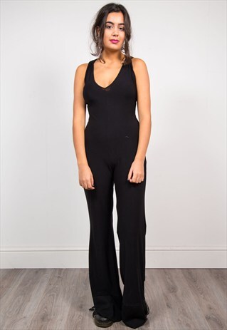 VINTAGE 90'S BLACK WIDE LEG JUMPSUIT
