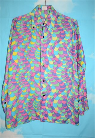 VINTAGE 60'S MULTI-COLOURED PATTERNED SHIRT