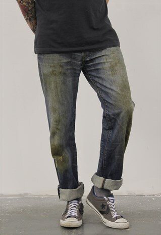 VINTAGE BLUE LEVI'S 501 PAINT JEANS