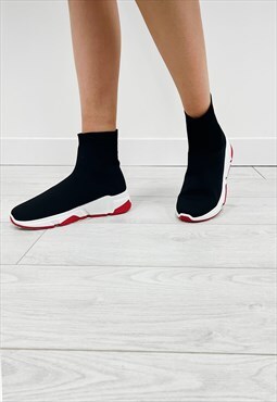 Red Runner Sock Trainer