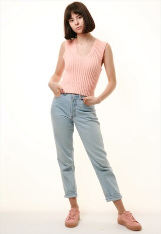 90S VINTAGE CROPPED CROP TOP KNITWEAR VEST 945
