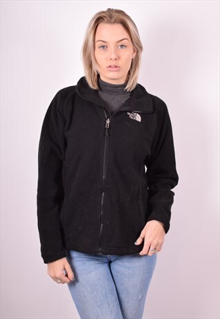 THE NORTH FACE WOMENS VINTAGE FLEECE JACKET MEDIUM BLACK 90S