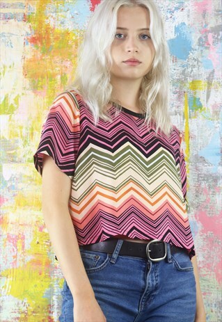 BOX TOP IN ZIG ZAG PRINT