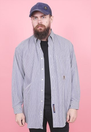 VINTAGE TOMMY HILFIGER STRIPED SHIRT /R6137