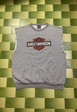 Vtg 1998 Earl Smalls Harley-Davidson Sleeveless Sweatshirt