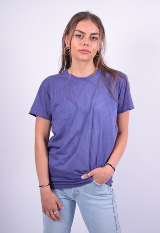VINTAGE YVES SAINT LAURENT T-SHIRT TOP PURPLE