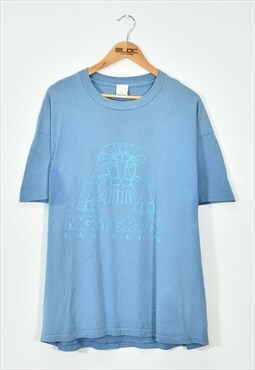 Vintage 1990's MGM Grande T-Shirt Blue XXLarge